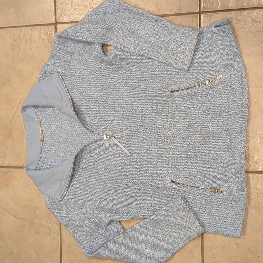 Soft Surroundings Baby Blue Pullover Sport Sweater Size PM